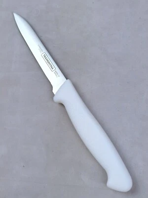 Cuchillo PARING Tramontina 4 Pulgadas, PROFESIONAL, Acero Inoxidable Mango BLANCO, NUEVO Foto 1 de 4