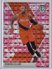 2019-20 Panini Mosaic Damian Lillard Pink Camo Portland Trailblazers All Star!
