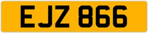 EJZ 866 E 3x3 DATELESS PRIVATE NUMBER PLATE EM EMM EMMA EVE EVA EUAN ERIC ELA ED - Picture 1 of 1