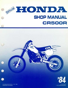 OEM Genuine Honda Dealer/Owner's Service Repair/Manual 1984 CR500/CR500R - Picture 1 of 1