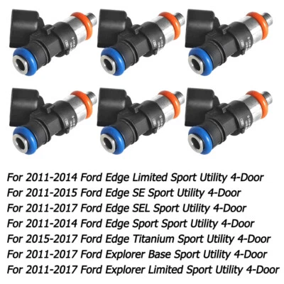 Juego de 6 inyectores de combustible para Ford 2011-2017 Explorer 3,5 L / Taurus 3,5 L Foto 1 de 4