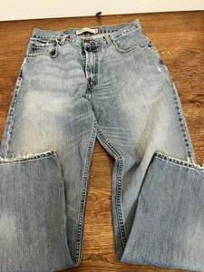 Jeans rectos sueltos Levi’s 569 para hombre 32x34 holgados Y2K denim hechos en México - Imagen 1 de 5