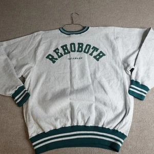 Vintage Champion Sweater XL Gray Rehoboth Delaware Reverse Weave Ringer - Picture 1 of 7