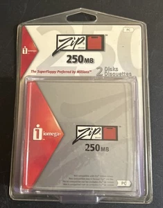 Iomega Zip Disc, 250 MB, 2 Pack, Brand New And Sealed! - Photo 1/5