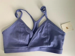 Fabletics Live-in Racerback Sports Bra Blue Size Medium - Picture 1 of 6
