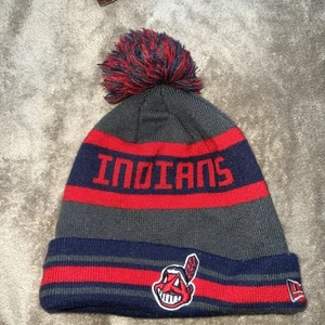 Cleveland Indian's Guardian's Baseball MLB Winter Beanie Knit Ski Cap Hat Wahoo - Picture 1 of 8