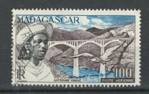 MADAGASCAR AFRICA French Colonies BRIDGE BIRDS USED AIR MAIL STAMP LOT (MAD 141) - Picture 1 of 1
