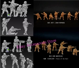Customized: 1/72 Model 3D printed 1/72 USA modern soldier. Set Uncolored Resin - Picture 1 of 5