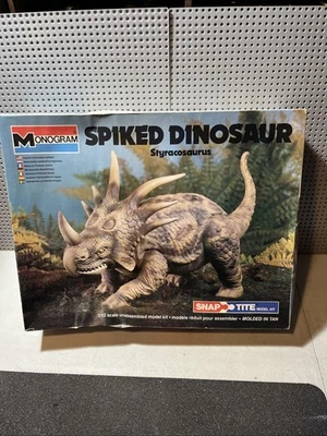Vintage Monogram 1/13 Snap-Tite STYRACOSAURUS Dinosaur Model Kit 1979 Complete - Image 1 of 4