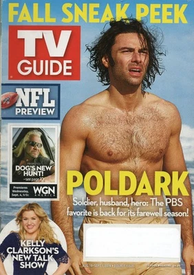 TV GUIDE August 19 2019 Aidan Turner Poldark Kelly Clarkson Dog Bounty Hunter - Image 1 of 2