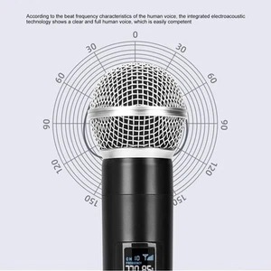 Pour chanter en toute simplicité avec microphone sans fil portée 200 pieds et - Zdjęcie 1 z 8