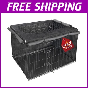 Universal 48" Dog Crate Cover, Heavy-Duty Lattice, Black - Picture 1 of 8