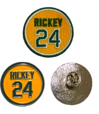 (2) Rickey Henderson Memorial Jersey Patch & Pin ~ Oakland A's Athletics - Image 1 of 4