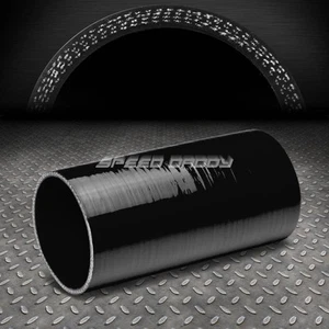 4-PLY 3.5"ID 8" LONG TURBO/AIR INTAKE/INTERCOOLER PIPING BLACK SILICONE HOSE - Picture 1 of 1