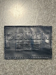Parche Levi’s Strauss And Company Cuero Negro Logo Coser Único Denizen - Imagen 1 de 4