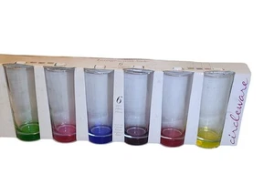 Circleware Lexington 6-Piece 11.25 Oz Colored Bottom Highball Glass Set - Picture 1 of 10