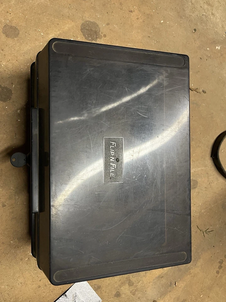 Flip N File 5.25 Floppy Disk Smoked Plastic Storage Organizer Dividers Vtg PC - Image 1 of 3