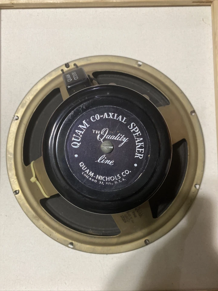 Classic 1962 Quam Co-Axial 12" 12A6 CO Alnico Hi-Fi Speaker Untested - Image 1 of 4
