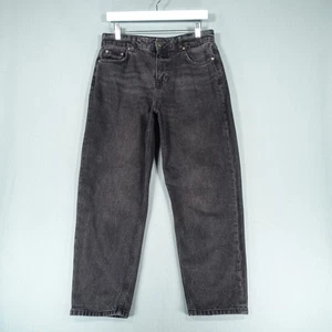 Reiss Jeans Womens 30 Black Cotton Elle Tapered Zip Fly Denim Wash Pants Casual - Picture 1 of 23