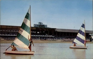 Cleveland,OH Randall Park, Sail Boats Cuyahoga County Ohio Postcard - Picture 1 of 2