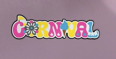 Carnival Fair Scrapbook Title Handmade Paper Pieced Die Cut - Image 1 of 3