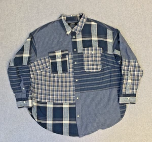 Camicia patchwork Lauren Ralph Lauren donna 2x misto lino Cabincore Boho Country - Foto 1 di 8