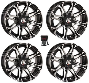 High Lifter HL3 12" Wheels Machined Suzuki KingQuad (4) - Picture 1 of 3