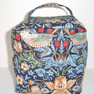 Door Stop UNFILLED Strawberry Thief William Morris Doorstop Doorstopper Blue Red - Picture 1 of 6