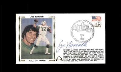 Joe Namath JSA Signed 1985 First Day Cover Cache FDC HOF Autograph - Image 1 of 3