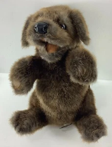 Folkmanis Pupazzo a Mano per Cani Seduti, Marrone con Etichetta (14" H) - Foto 1 di 7