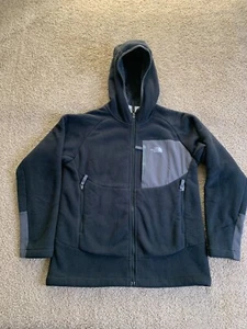 The North Face Boys Jacket Large Black Chimborazo Hoodie Fleece Full Zip Youth - Picture 1 of 10
