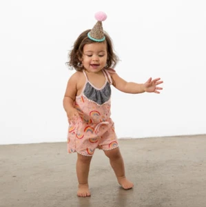 NEU Miki Miette Regenbogen Kleinkind Bab Mädchen Geburtstag Strampler 18M 24m - Bild 1 von 3