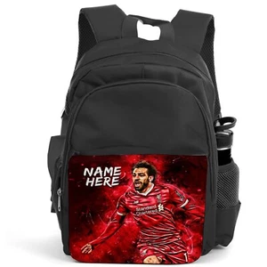 Personalised Salah Football Backpack Liverpool Boys School Bag Rucksack PE NL09 - Picture 1 of 5