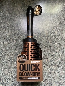 Conair Quick Blow Dry Pro Round Hair Brush Copper Collection - Picture 1 of 4