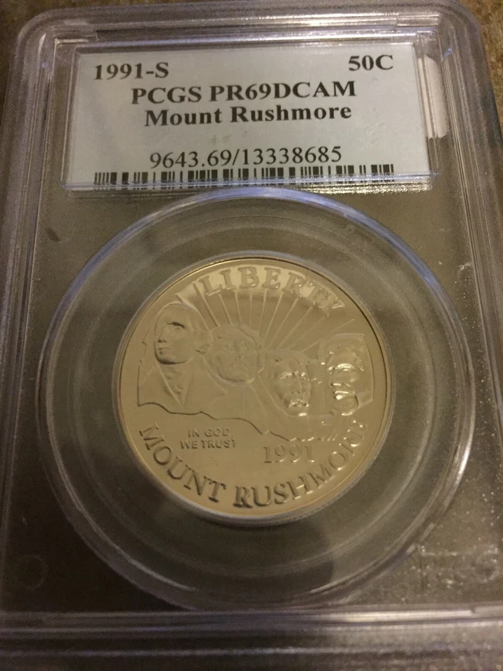 1991 S PCGS PR69DCAM MOUNT RUSHMORE .50C - Image 1 of 1