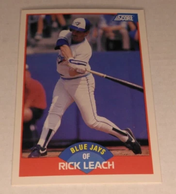 1989 Score Baseball Card #540 Rick Leach Blue Jays Outfield Card - Image 1 of 2