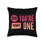 Dad You're Punny One Funny Fathers Day Throw Pillow, 16X16, Multicolor