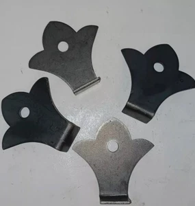4 pk weld on decorative steel flat Mounting tabs 3" x 3" Railing Brackets - Picture 1 of 3