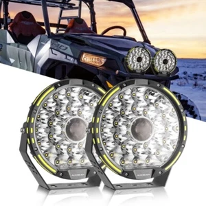AUXBEAM 9inch Round LED Driving Light Spotlight Work Lamp Offroad Truck 12V 24V - Picture 1 of 12