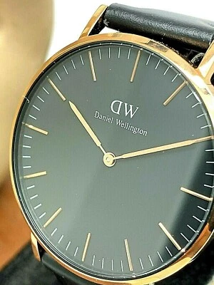 Reloj Daniel Wellington para mujer DW00100139 oro rosa esfera negra correa de cuero de 36 mm Foto 1 de 4