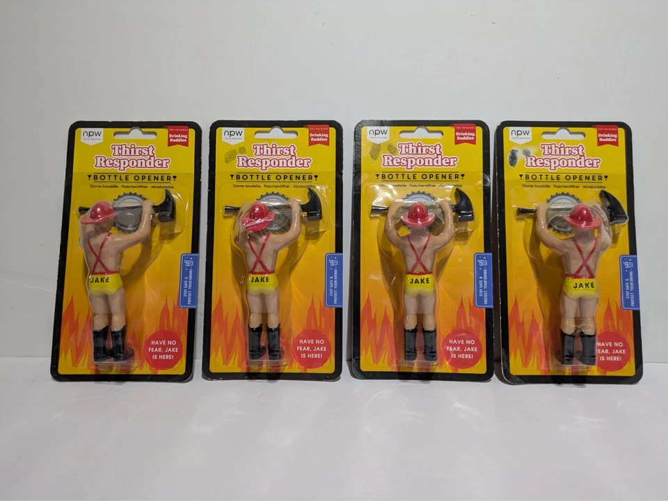 口渴响应者 4 开瓶器杰克消防员单身女郎派对礼物新奇 — 第 1/4 张图片
