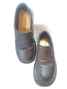 Thom McAn Women's Size 7.5 Brown Leather Slip On Shoes Comfort Casual  - Picture 1 of 9