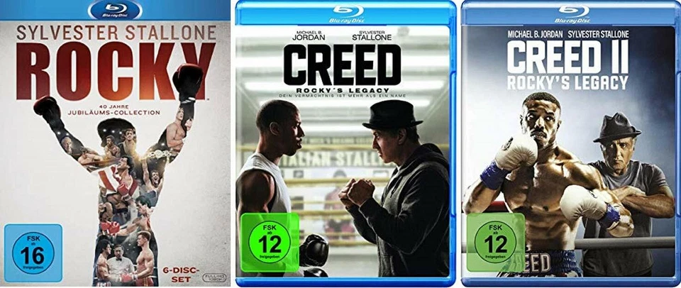 Rocky 1-6 Complete Saga Stallone + Creed - Rockys Legacy 1+2 Blu-Ray Collection - Image 1 of 1
