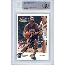 Rick Fox LA Lakers Signed '00-01 Fleer Card Beckett Authentic Auto Slab COA