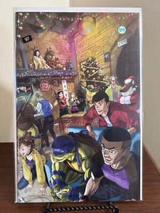 TNMT MMPR Black and White - Virgin Variant - #1 Santa Fung Megacon Exclusive  - Bild 1 von 5