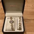 Ladies gold plated Rotary Watch And Bracelet Set. New In Box.