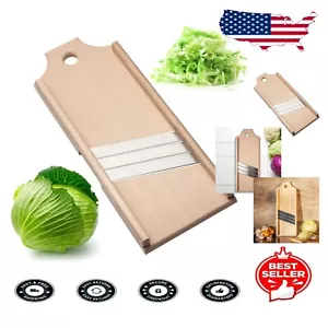 Effortless Vegetable Shredder 17.7x7 in - Wooden Cabbage Cutter for Sauerkraut - Picture 1 of 11