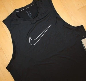 NWT NIKE Men Compression Pro Fit Swoosh Athletic Tank Top Black White - Picture 1 of 7