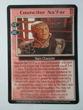 1999 BABYLON 5 CCG - SEVERED DREAMS - RARE CARD - COUNCILOR NA'FAR
