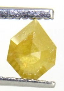 0,74 quilates Forma Heptágono Regular Color Amarillo Corte Rosa Diamante 6,62x5,30x2,95 mm - Imagen 1 de 7